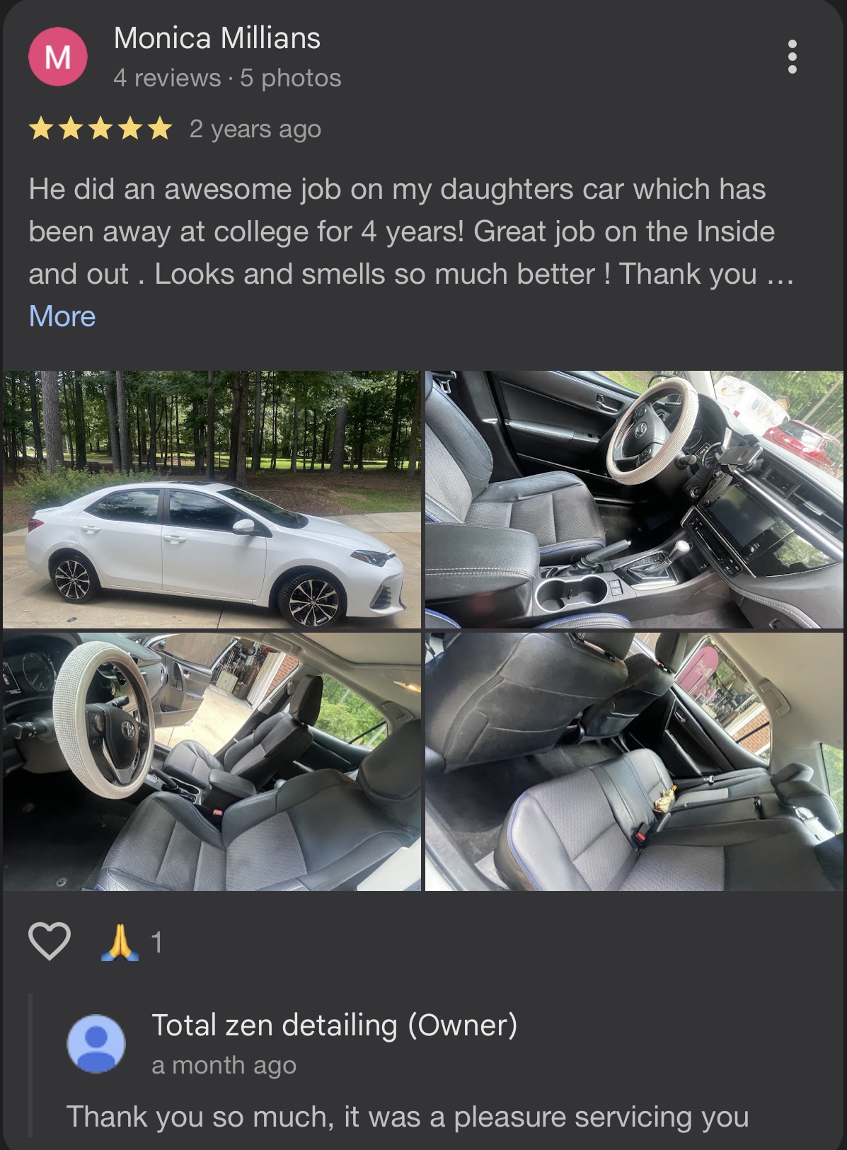 Google review screenshot